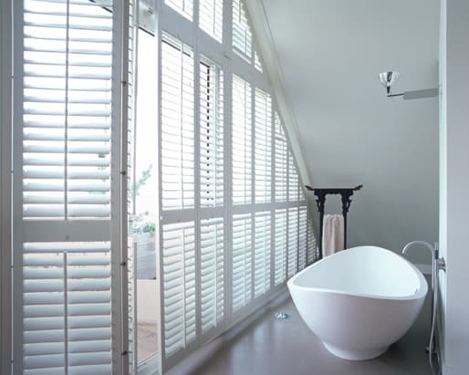 Bespoke special made to measure shutters bathroom