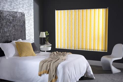 Vertical Window Blinds yellow funky modern