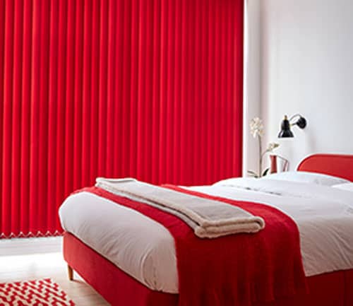 Vertical Window Blinds bright red