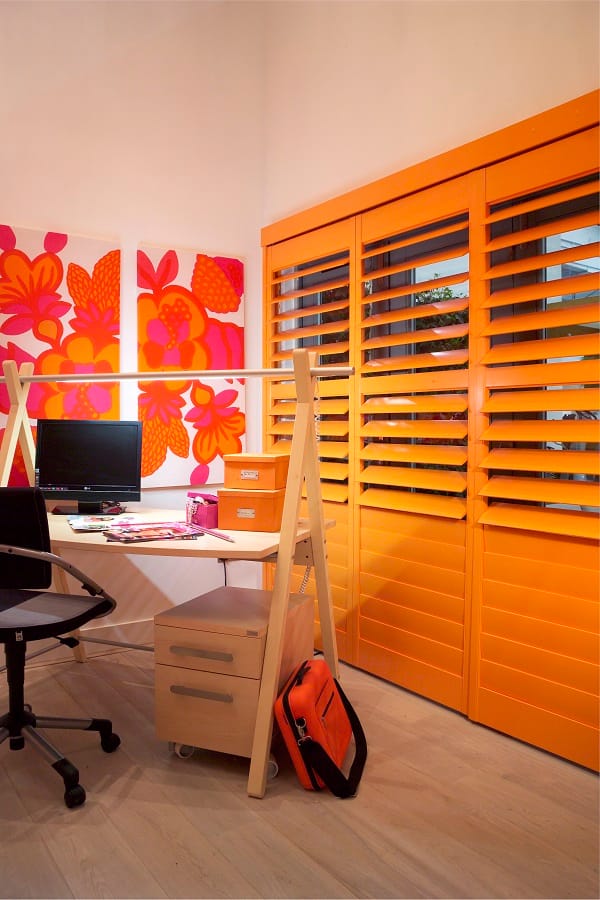 orange shutters custom colour