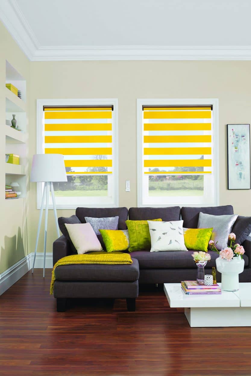 Vision Blind yellow living room bright fun