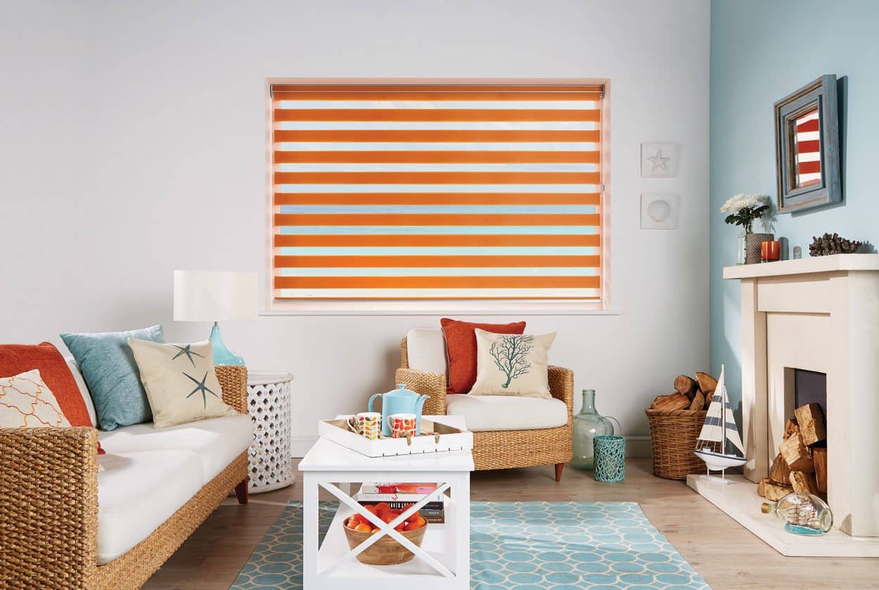 Vision Blind orange living room